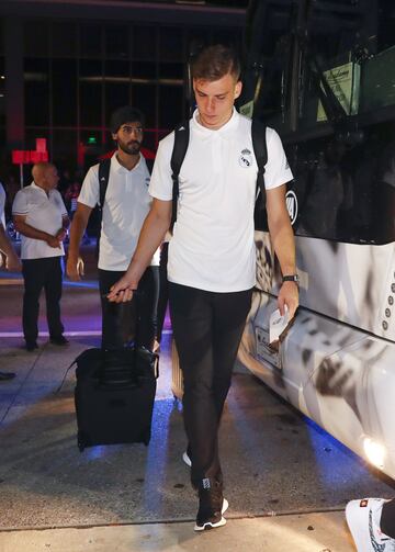 La llegada del Real Madrid a su hotel en Miami