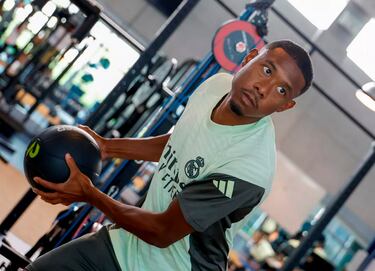 Rodrygo durante el entrenamiento en el gimnasio. 