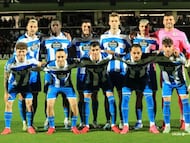 El once del Deportivo en Ceuta.