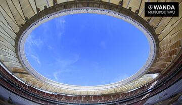Obras en el Wanda Metropolitano: la cubierta ya est¨¢ terminada