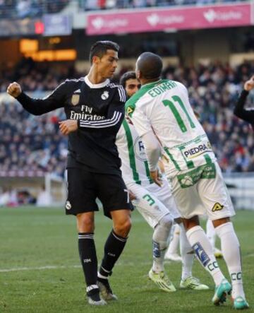 Cristiano Ronaldo tras agredir a Edimar. 