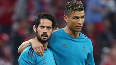 Cristiano e Isco en la semifinal de Champions entre el Bayern y el Madrid en 2018