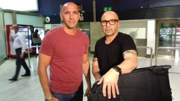 Monchi, con Sampaoli .
