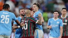 Felipe Melo y Jack Grealish, jugadores de Fluminense y Manchester City, se enzarzan tras la final del Mundial de Clubes.
