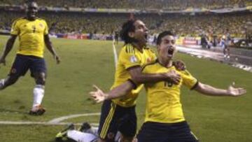 James marc&oacute; el &uacute;nico tanto en la victoria de Colombia frente a Ecuador en Barranquilla, en juego clasificatorio a Brasil 2014.