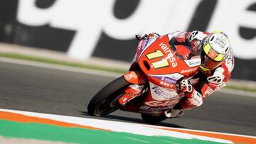 VALENCIA, SPAIN - NOVEMBER 04:  Sergio Garcia of Spain and Gavita GasGas Aspar Team Moto3 rounds the bend during the MotoGP of Comunitat Valenciana - Free Practice at Ricardo Tormo Circuit on November 04, 2022 in Valencia, Spain. (Photo by Mirco Lazzari gp/Getty Images)