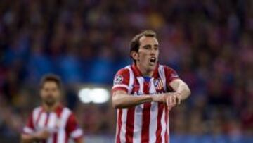 Godín, durante el partido.