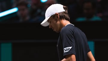 Álex de Miñaur durante la final de Róterdam.
