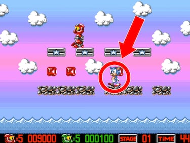 La primera aparición de Sonic no fue en su propio juego sino como cameo en otro muy distinto