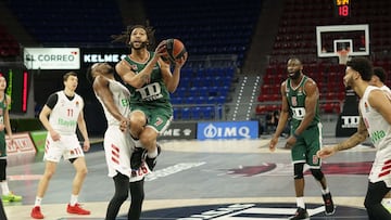 Pierria Henry, jugador del TD Systems Baskonia, durante un partido de Euroliga frente al Bayern M&uacute;nich.