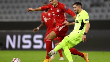 Héctor Herrera durante el partido contra el Bayern.