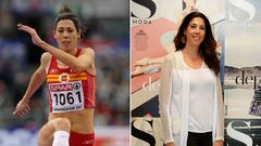 Carlota Castrejana, en su &eacute;poca de atleta y en la actualidad. 