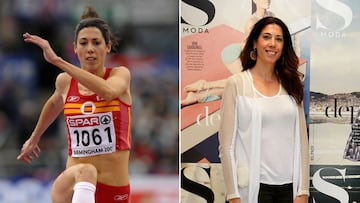 Carlota Castrejana, en su &eacute;poca de atleta y en la actualidad. 