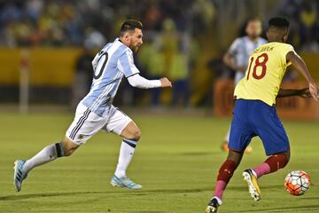 Lionel Messi y Jefferson Orejuela.