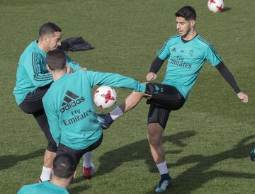 Lucas Vázquez, Nacho Fernández and Marco Asensio.