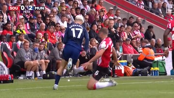 Es de la entradas más salvajes en tiempo: increíble que Garnacho saliese por su propio pie