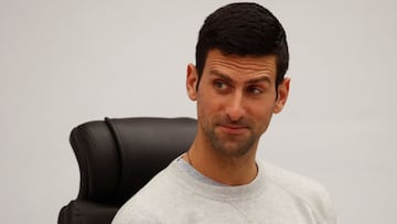 El tenista serbio Novak Djokovic, durante el acto en el que recibi&oacute; el premio de ciudadano honor&iacute;fico de la ciudad de Budva, Montenegro.