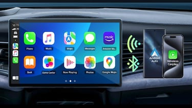 El adaptador USB para el coche con Apple CarPlay y Android Auto