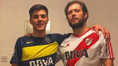 Los hermanos del Superclásico: uno de Boca y otro de River