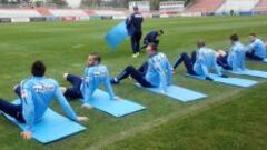 Mandzukic se entrenó con normalidad y una tirita