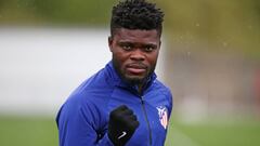 Thomas Partey en un entrenamiento del Atl&eacute;tico.