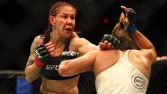 Cris Cyborg y Felicia Spencer durante el UFC 240.