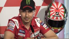 Jorge Lorenzo en la rueda de prensa del GP de Holanda.