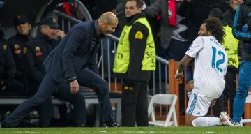 3-1. Marcelo celebró el tercer gol con Zidane.