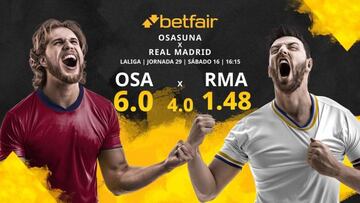 CA Osasuna vs. Real Madrid CF: horario, TV, estadísticas, clasificación y pronósticos