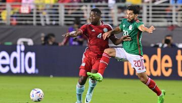 Carlos Cuesta durante un partido amistoso de la Selección Colombia ante México.