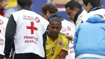 El volante sufrió la lesión al inicio del juego contra Perú.