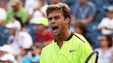 NEW YORK, NY - AUGUST 31: Ryan Harrison of the United States celebrates his win over Milos Raonic of Canada during his second round Men's Singles match on Day Three of the 2016 US Open at the USTA Billie Jean King National Tennis Center on August 31, 2016