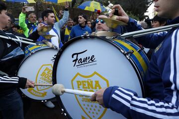 El banderazo de la afición de Boca Juniors en Madrid