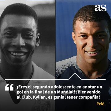 El privilegio de Mbappé. Ganar un Mundial y estar al lado de Pelé como los más jóvenes en anotar en la final de una Copa del Mundo