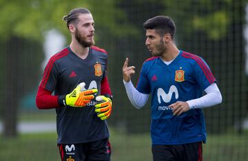 David De Gea con Marco Asensio.