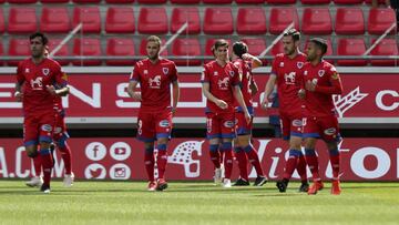 Numancia celebrando un gol.