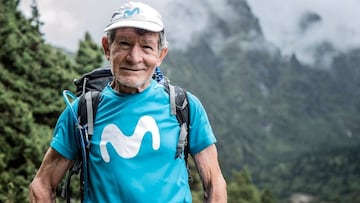 Carlos Soria, en el Valle del Khumbu. 