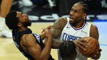 Kawhi Leonard, durante el partido de la NBA que ha enfrentado a Los Angeles Clippers y a Orlando Magic.