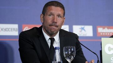 Simeone, el día de su presentación como entrenador del Atlético.
