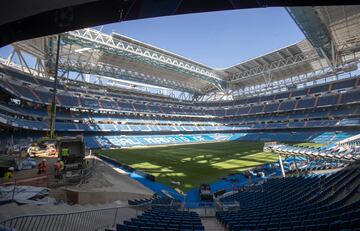 Obras del Bernabéu, a 1 de septiembre de 2022.