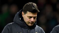 El entrenador del Chelsea, Mauricio Pochettino, durante el partido de Premier League contra el Manchester United.