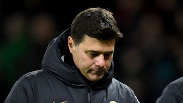 El entrenador del Chelsea, Mauricio Pochettino, durante el partido de Premier League contra el Manchester United.