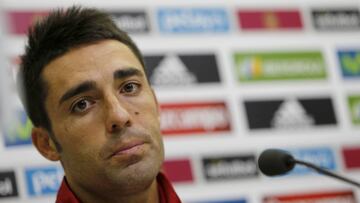 Bruno Soriano, durante una rueda de prensa con la Selección Española.