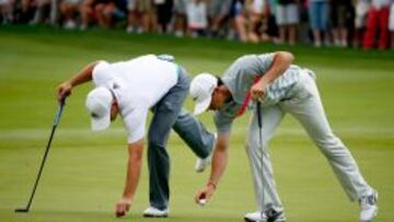 Sergio Garcia y Rory McIlroy, durante el Bridgestone.