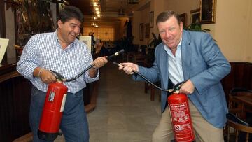 El Mani, junto al sevillista César Cadaval.