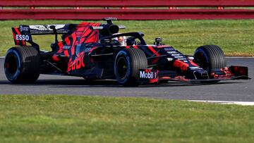 El Red Bull RB15 de Verstappen en Silverstone (Mundial F1 2019). 