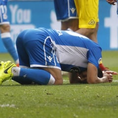 Andone, el último en caer: lesión de grado uno en el gemelo