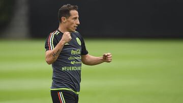 Andrés Guardado durante el entrenamiento del Tri.
