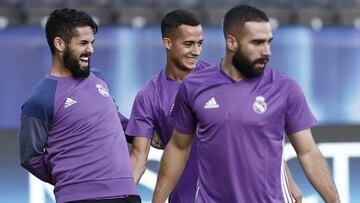 Carvajal y Lucas V&aacute;zquez, canteranos madridistas, en el once de Zidane para la Supercopa.