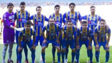 Foto del equipo de San Luis previo al partido contra Leones Negros correspondiente a la Jornada 1 del Torneo Clausura 2016, Liga Ascenso BBVA Bancomer MX.